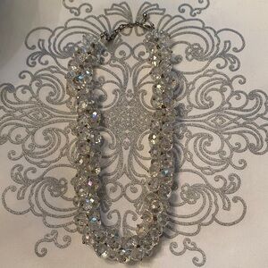 Elegant Silver Crystal Necklace